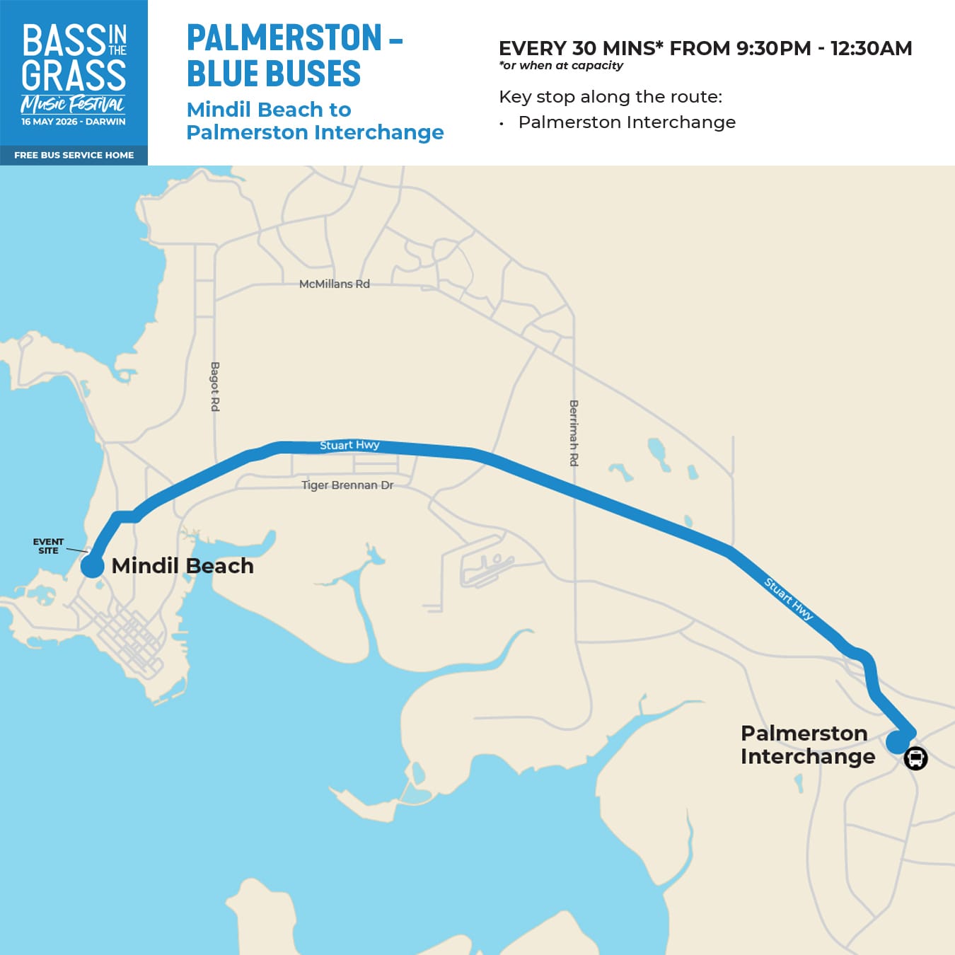 Palmerston Bus Route