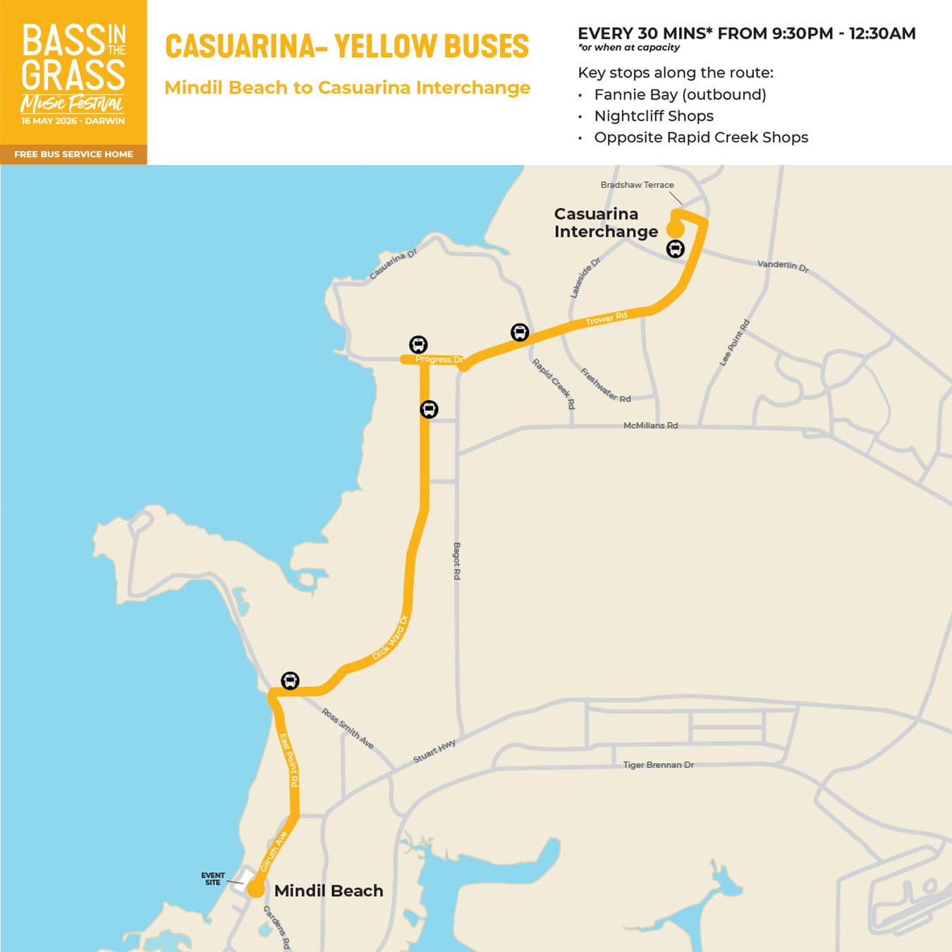 Casuarina Bus Route
