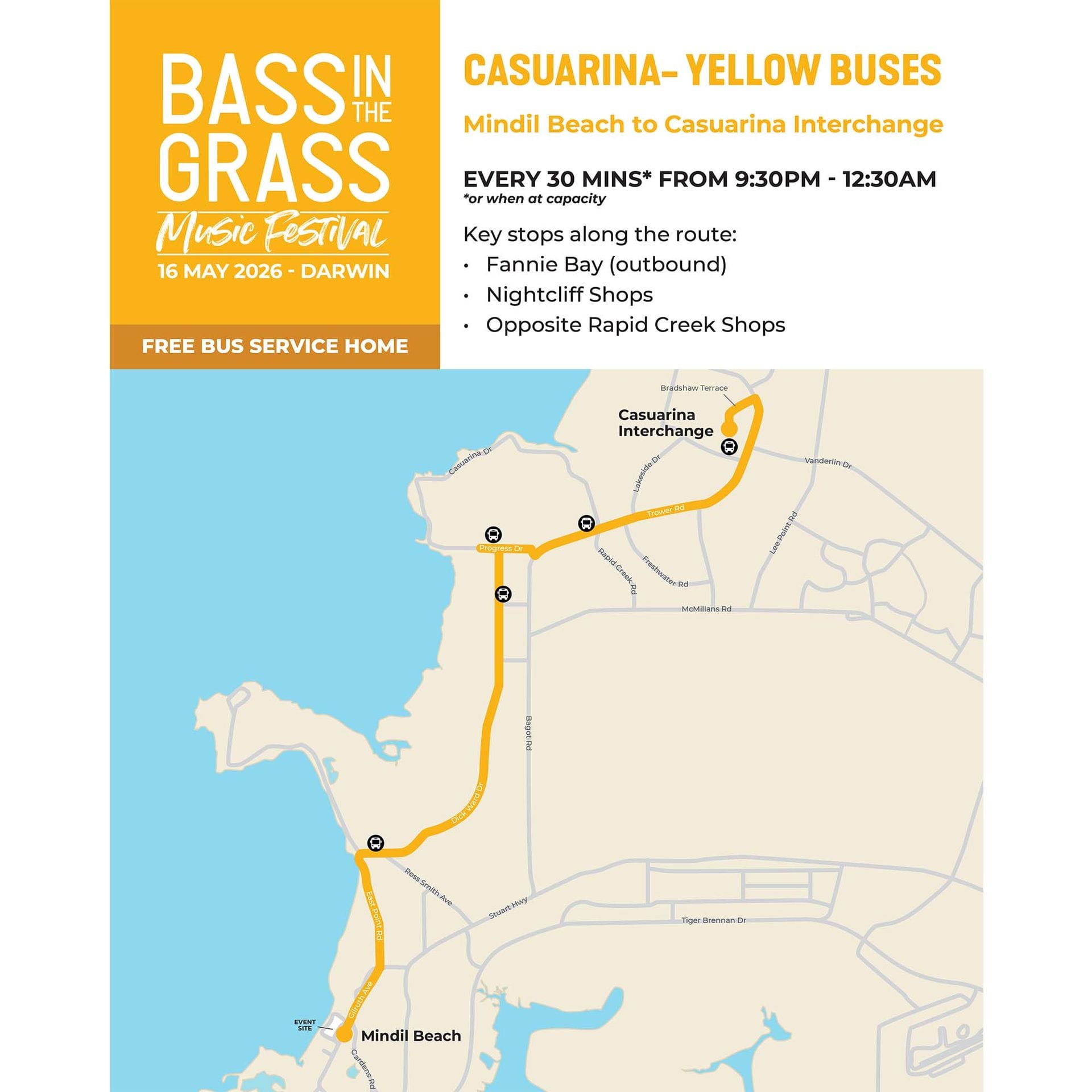 Casuarina Bus Route