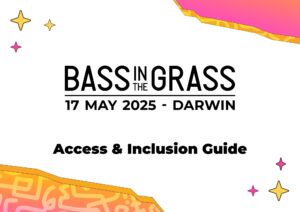 Cover page for the BASSINTHEGRASS access and inclussion guide which is clickable to download.